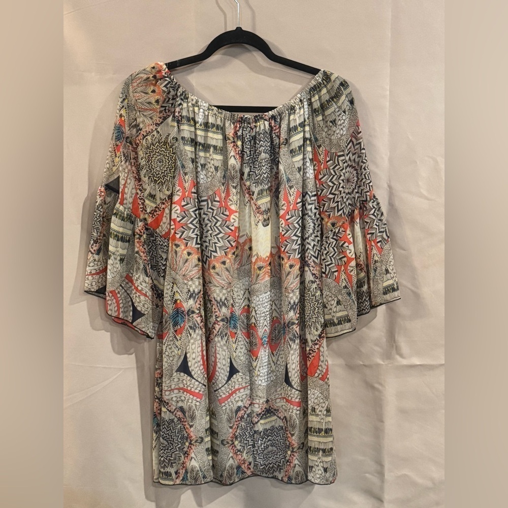 By Together Pink Ruffled 3/4 Sleeve Blouse - Picture 4 of 4